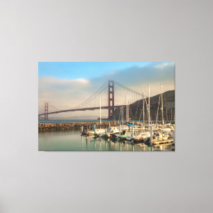 Golden Gate Bridge bij Marina Canvas Afdruk