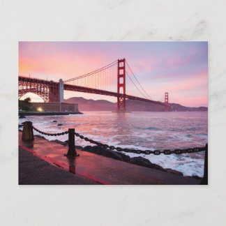 Golden Gate Bridge bij schemering Briefkaart