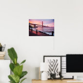 Golden Gate Bridge bij schemering Poster (Thuiskantoor)