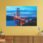 Golden Gate Bridge bij Twilight Canvas Afdruk (Insitu (Woonkamer))