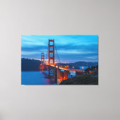 Golden Gate Bridge bij Twilight Canvas Afdruk (Voorkant)