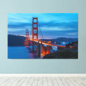 Golden Gate Bridge bij Twilight Canvas Afdruk (Insitu (Houten vloer))