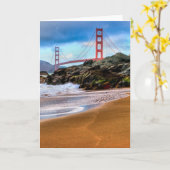 Golden gate bridge bij zonsondergang kaart (Gele Bloem)