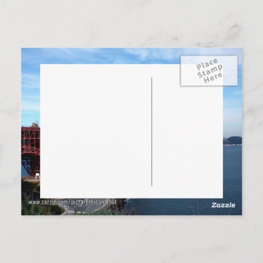 Golden Gate Bridge Briefkaart (Achterkant)