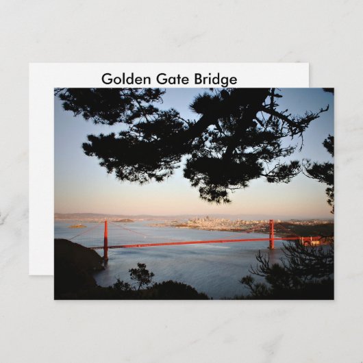 Golden Gate Bridge Briefkaart (Voorkant / Achterkant)