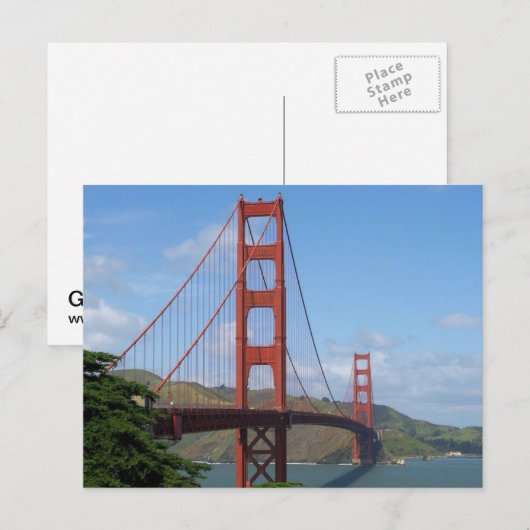 Golden Gate Bridge Briefkaart (Voorkant / Achterkant)