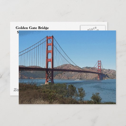 Golden Gate Bridge Briefkaart (Voorkant / Achterkant)