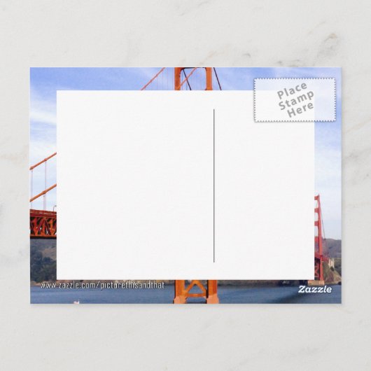 Golden Gate Bridge Briefkaart (Achterkant)