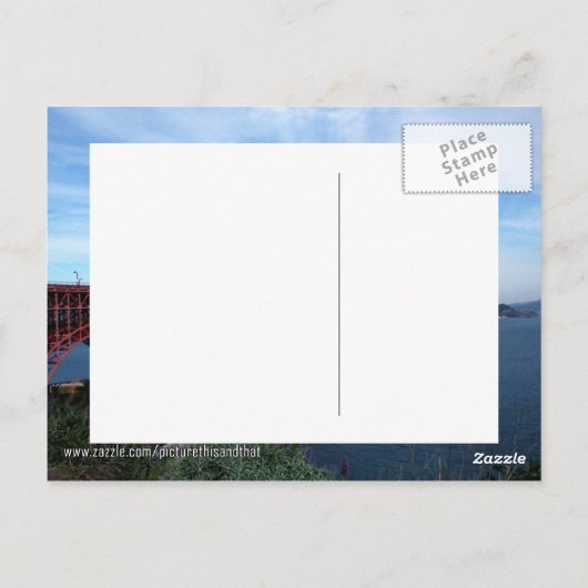 Golden Gate Bridge Briefkaart (Achterkant)