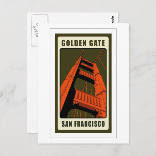 Golden Gate Bridge Briefkaart (Voorkant / Achterkant)