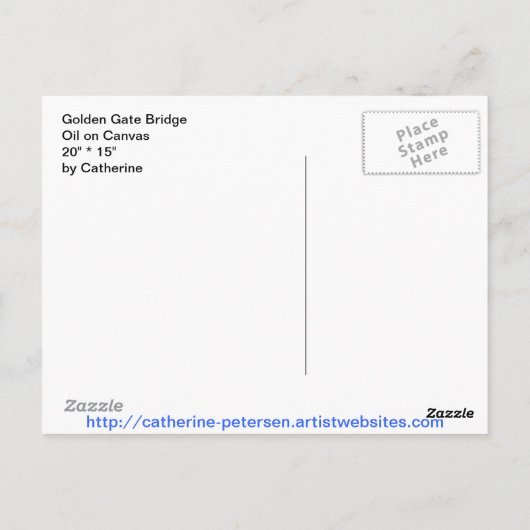 Golden Gate Bridge Briefkaart (Achterkant)