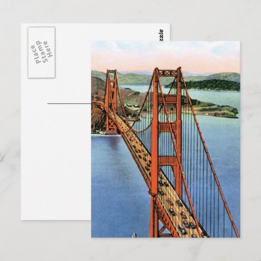 Golden Gate Bridge Briefkaart (Voorkant / Achterkant)