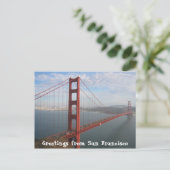 Golden gate bridge briefkaart (Staand voorkant)