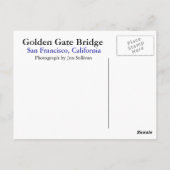 Golden Gate Bridge Briefkaart (Achterkant)