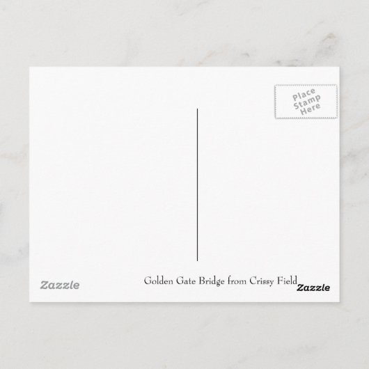 Golden Gate Bridge Briefkaart (Achterkant)