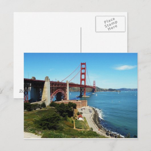 Golden Gate Bridge Briefkaart (Voorkant / Achterkant)