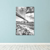 Golden Gate Bridge, Californië Canvas Afdruk (Insitu (Houten vloer))