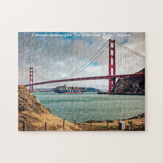 Golden Gate Bridge Californië. kerstcadeautjes Legpuzzel (Horizontaal)