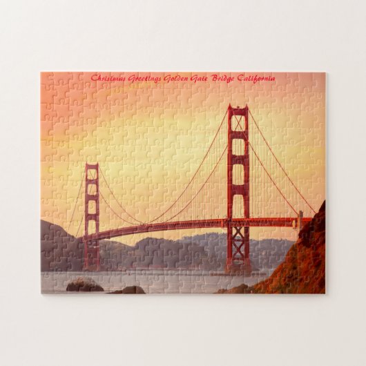 Golden Gate Bridge Californië. kerstcadeautjes Legpuzzel (Horizontaal)