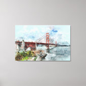 Golden Gate Bridge Canvas Afdruk (Voorkant)