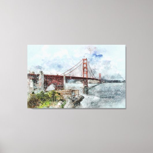 Golden Gate Bridge Canvas Afdruk (Voorkant)