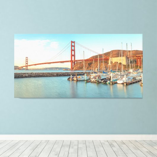 Golden Gate Bridge Canvas Afdruk (Insitu (Houten vloer))