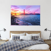 Golden Gate Bridge Canvas Afdruk (Insitu (Slaapkamer))