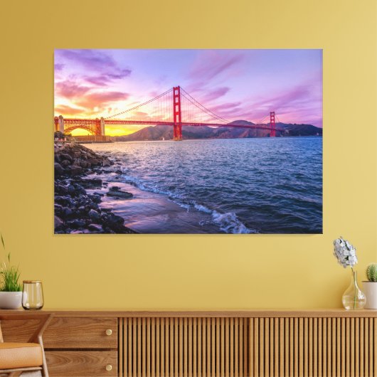 Golden Gate Bridge Canvas Afdruk (Insitu (Woonkamer))