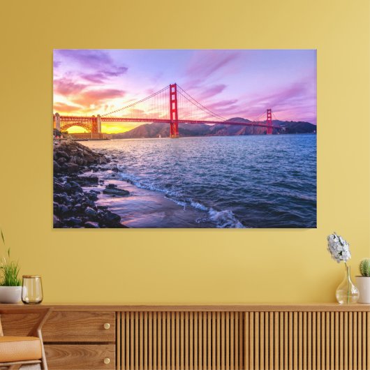 Golden Gate Bridge Canvas Afdruk (Insitu (Woonkamer))