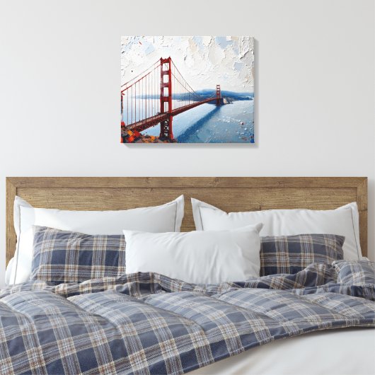 Golden Gate Bridge Canvas Muurkunst (Insitu (Slaapkamer))