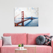 Golden Gate Bridge Canvas Muurkunst (Insitu (Woonkamer))