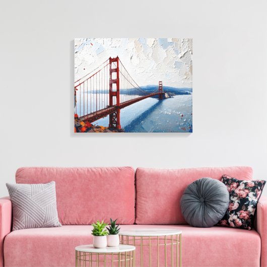 Golden Gate Bridge Canvas Muurkunst (Insitu (Woonkamer))