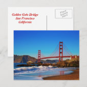 Golden Gate Bridge close-up vanaf Baker Beach Briefkaart (Voorkant / Achterkant)