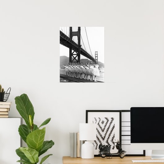 Golden Gate Bridge Dancers Poster (Thuiskantoor)