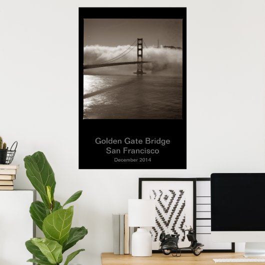 Golden Gate Bridge Dec 2015 #1 Poster (Thuiskantoor)