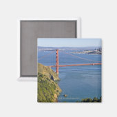 Golden Gate Bridge en San Francisco. 2 Magneet (Voorkant / Achterkant)