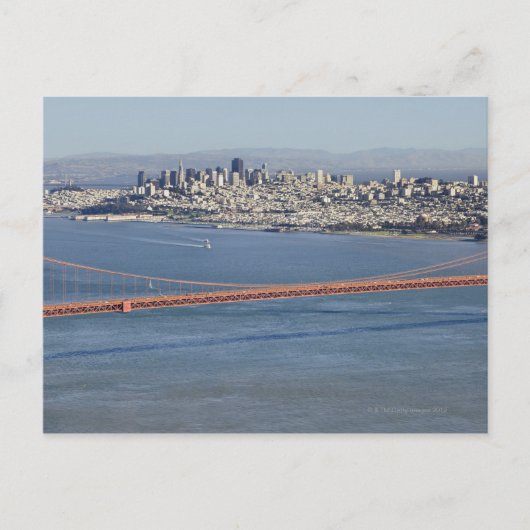 Golden Gate Bridge en San Francisco. 3 Briefkaart (Voorkant)