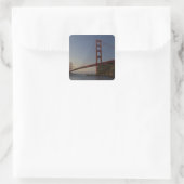 Golden Gate Bridge en San Francisco 3 Vierkante Sticker (Tas)