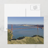 Golden Gate Bridge en San Francisco. 4 Briefkaart (Voorkant / Achterkant)
