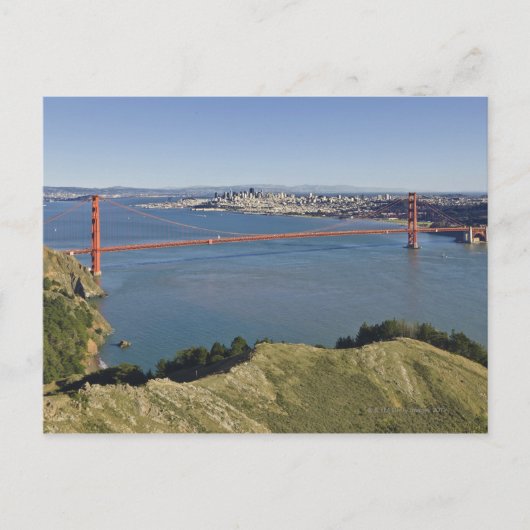 Golden Gate Bridge en San Francisco. 4 Briefkaart (Voorkant)