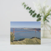 Golden Gate Bridge en San Francisco. 4 Briefkaart (Staand voorkant)