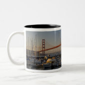 Golden Gate Bridge en San Francisco 4 Tweekleurige Koffiemok (Links)