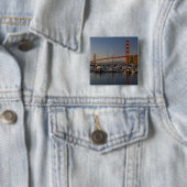 Golden Gate Bridge en San Francisco 4 Vierkante Button 5,1 Cm (In situ)