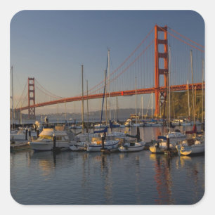 Golden Gate Bridge en San Francisco 4 Vierkante Sticker