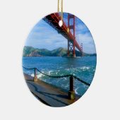 Golden Gate bridge en San Francisco Bay Keramisch Ornament (Rechts)
