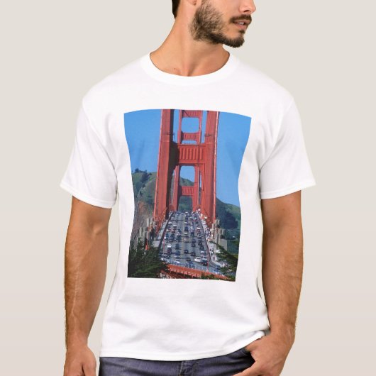 Golden Gate bridge en San Francisco Bay T-shirt (Voorkant)