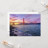 Golden Gate Bridge Flat Wenskaart Kaart (Voorkant / Achterkant in situ)