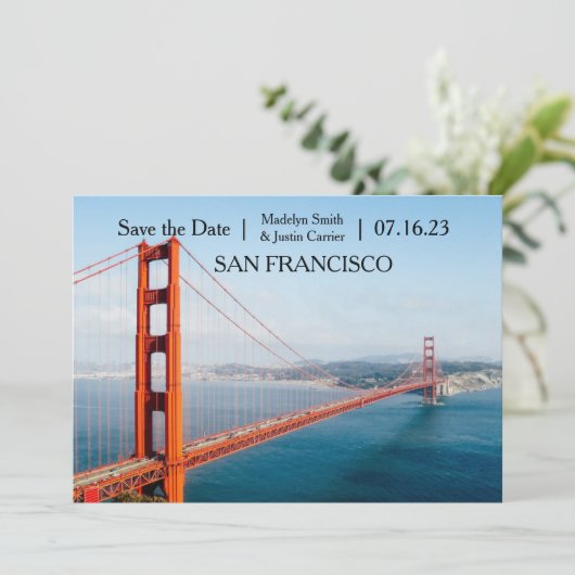 Golden Gate Bridge Foto - Save the Date (Staand voorkant)