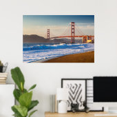 Golden Gate Bridge From Baker Beach Poster (Thuiskantoor)