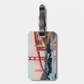 Golden gate bridge gooit kussen bagagelabel (Achterkant verticaal)